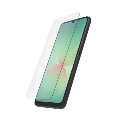 Bild av Hama mobiltelefonskyddsglas för Samsung Galaxy A26 5G (skärmskydd ultratydligt anti fingeravtryck, monteringshjälp, fullt skydd 9H ultratunt, fodralvänligt, reptåligt, skärmskyddsglas stöttålig