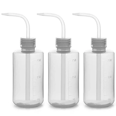 Bild av Labasics Kemisk Tvättflaska, 3 pack Plast Säkerhet Lab Pressa Wash Flaska, LDPE med Smal Mun, 250 ml (8 oz)/3 Flaska