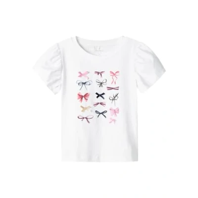 Bild av Name it Nmffilly Tshirt med print för barn, Storlek: 104, Bright white