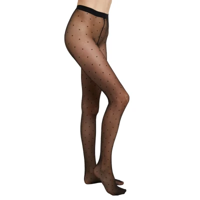 Bild av Falke DOT 15 Denier Ultratransparent MATT Strumpbyxor, Storlek: Small, Schwarz