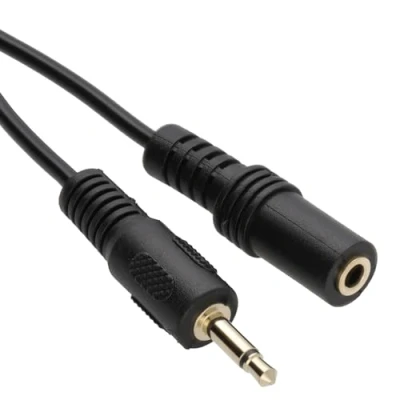 Bild av 3,5 mm mono kontakt för uttag förlängningskabel förgylld 5 m [5 meter/5 m]