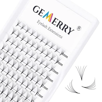 Bild av Pre Made Fan Eyelash Extensions 5D Fans 0,07 mm C curl 8 14mm Mix Cluster Extension Premade Volym Russian Individual Lashes Gemerry Lash Extensions(0,07 Mix)