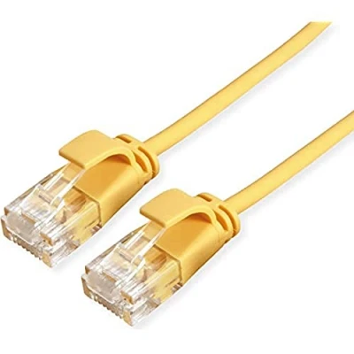 Bild av Roline 21.15.3921 RJ45 nätverkskabel, patchkabel CAT 6a U/UTP 0,30 m gul