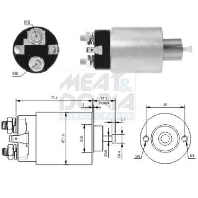 Bild av Magnetbrytare, startmotor MEAT &amp; DORIA 46167