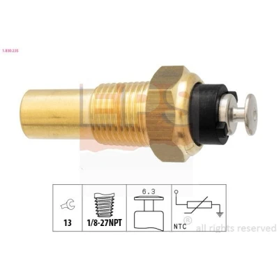 Bild av EPS 1.830.235 Sonde De Température Liquide Refroidissement Made in Italy OE Equivalent blanc OPEL: Vectra B Berline, Frontera SUV