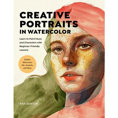 Bild av Creative Portraits in Watercolor: Learn to Paint Faces and Characters with Beginner Friendly Lessons Explore Watercolor, Ink, Gouache, More