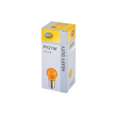 Bild av HELLA 8GA 006 841 241 Ampoule, feu clignotant 24 21 PY21W Halogène avant et arrière MERCEDES BENZ: ACTROS MP4, AROCS, AXOR 2, VOLVO: FM