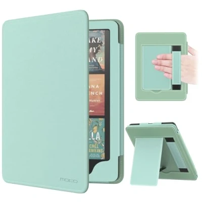 Bild av MoKo Case for 6.8&quot; Kindle Paperwhite(11th Generation 2021) and Paperwhite Signature Edition, Slim PU Shell Cover with Auto Wake/Sleep 2021, Agave Green