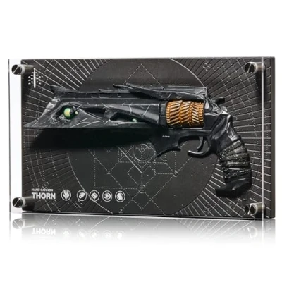 Bild av Numskull Thorn Exotic Weapon Figure 12 x 7 (30 18 cm) begränsad upplaga samlarobjekt kopia staty officiell Destiny Merchandise FPS Sci Fi Action TV spel figur