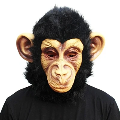 Bild av CreepyParty Gorilla Mask Realistic Animal Latex Helhuvudmask för Halloween Kostym Party Carnival