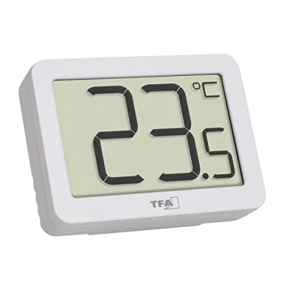 Bild av TFA Dostmann 30.1065.02 Digital inomhustermometer, Vit, ‎5.5 x 1.5 4 cm