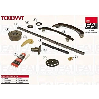 Bild av FAI AutoParts TCK83VVT Jeu de distribution à chaînes avec joints, roues dentées Simplex, Chaîne vélo TOYOTA: RAV4 III SUV, Auris 5 portes