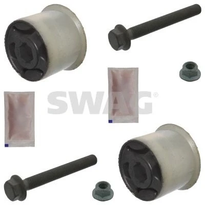 Bild av SWAG 30 93 9228 Silent Bloc de Triangle avec écrou, kit vis Essieu avant gauche, arrière, droit Caoutchouc