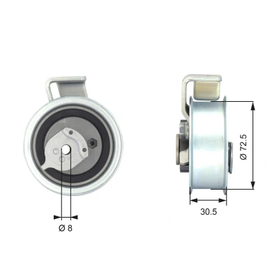 Bild av GATES FleetRunner Micro V Stretch Fit T43018 Poulie tendeur, courroie crantée VOLKSWAGEN: Passat B5 GP Break, Berline