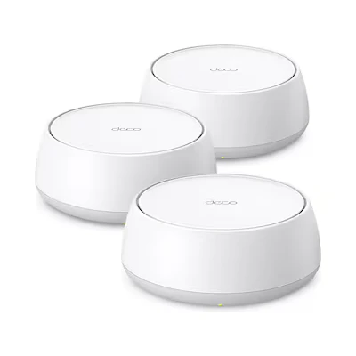 Bild av TP Link Deco BE25 WiFi 7 Mesh (3 Pack), BE3600 Dual Band, 2 x 2.5 Gbps Port for Each Unit, WPA3, 4 Streams, 160 MHz Channels, Guest Network, HomeShield, Recommended Homes with 6 Rooms