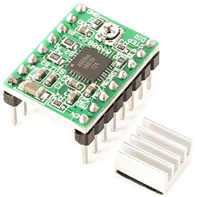 Bild av AZDelivery A4988 Stegmotormotormodul med Kylfläns kompatibel Arduino och Raspberry Pi inklusive E Book!