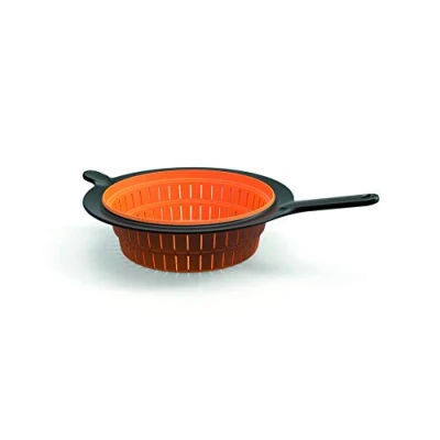 Bild av Fiskars durkslag/ånginsats, Ø 26 cm, plast/silikon, Functional Form, svart/orange, 1027304