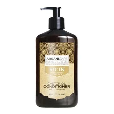 Bild av Arganicare Ricinolja balsam, hårväxtstimulator med certifierade organiska argan och ricinoljor. 400 ml
