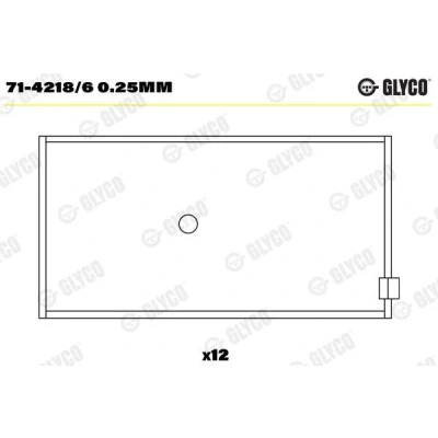 Bild av Vevstakslager GLYCO 71 4218/6 0.25mm