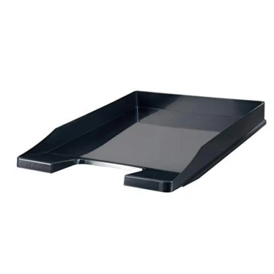 Bild av Han Briefablage Junior 1025 13 i svart/platt, stapelbart papper/i innovativ, modern design/för brev och papper storlek A4C4, 5 stycken