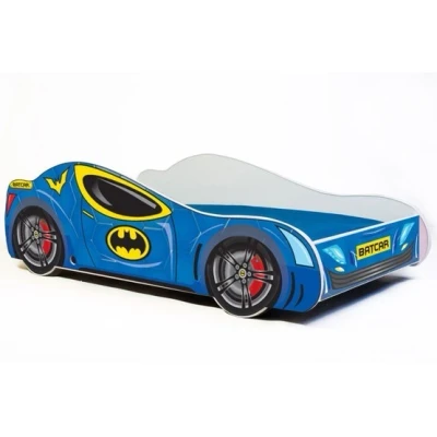 Bild av KOBI Barnsäng Batcar Med Madrass 140 x 70 Cm