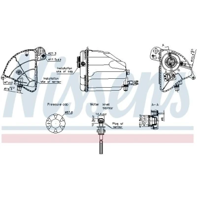 Bild av NISSENS 996358 Vase d&#039;Expansion 1,5 avec cache, capteur BMW: 5 Berline, 7