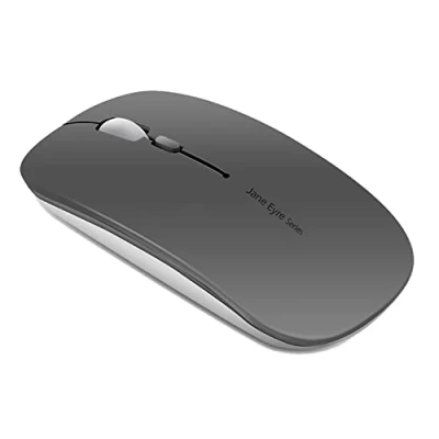 Bild av Uiosmuph Q5 trådlös uppladdningsbar mus, 2.4G mus med ljuddämpare, ultratunn, 1600 dpi justerbar för bärbar dator/Laptop/MacBook/Android/PC/Mac(grå)