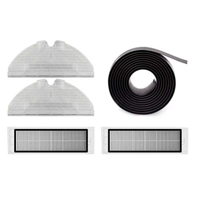 Bild av roborock E4/S5/S6 originaltillbehörsset kompatibelt med E4, S5, S5 Max, S6, S6 MaxV (2 x mikrofibertorkdukar, 2 HEPA dammfilter, 1 meter magnetband för att skapa sug och torkarbarriärzoner)