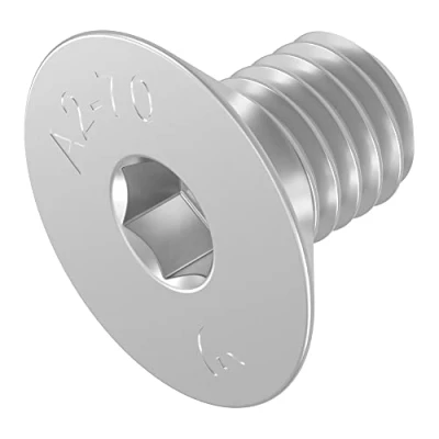 Bild av SECCARO försänkt skruv M5 x 8 mm, rostfritt stål V2A VA A2, DIN 7991 / ISO 10642, sexkantshylsa, 20 stycken
