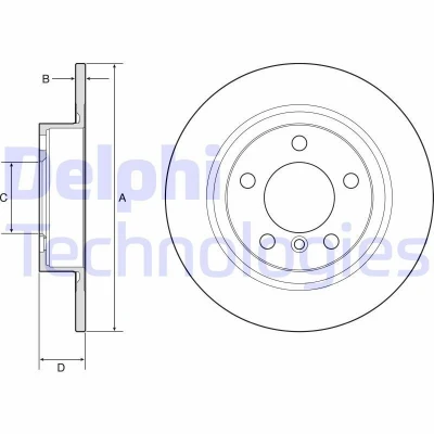 Bild av DELPHI BG4916C Disque de frein 296 10 5 plein revêtu à haute teneur en carbone sans roulement roue, bague ABS MINI: Countryman, Paceman