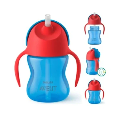 Bild av Philips Avent Sippy Cup för småbarn och bebisar, BPA fri, 200 ml, röd blå (modell SCF796/01)