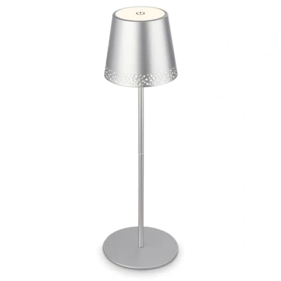 Bild av BRILONER LED Battery Table Lamp 2 in 1, Steglös dimbar, Touch, Mobile Light, Outdoor, Cordless, Chrome Matt
