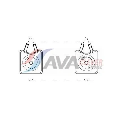 Bild av AVA COOLING SYSTEMS VN3147 Radiateur d&#039;Huile refroidi par eau sans boîtier de filtre à huile VOLKSWAGEN: Golf 5, 4, Touran I, AUDI: A3 Sportback