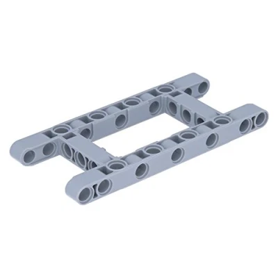 Bild av LEGO 5 x teknisk, lyftarm 11 Open Center Frame Thick Light Bluish Gray