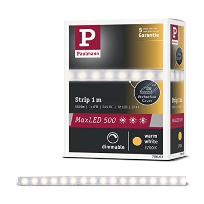 Bild av Paulmann 70663 LED Stripe MaxLED 500 1 m Varmvit 2700K belagd Ljusremsa 7W 550 lm 72 24 V