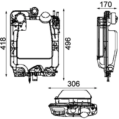 Bild av MAHLE ORIGINAL CRT 44 000P Expansionskärl 8l med lock