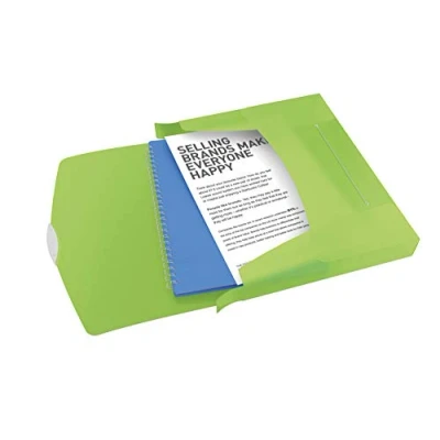Bild av Esselte Box fil, rymmer upp till 350 A4 ark, elastisk stängning, flexibel plast, VIVIVIDA räckvidd gRÖN