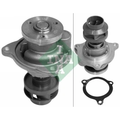 Bild av INA 538 0263 10 Pompe à eau pour système dentrainement courroie trapézoïdale nervures FORD: FIESTA 5, KA 3 portes, StreetKA Cabriolet