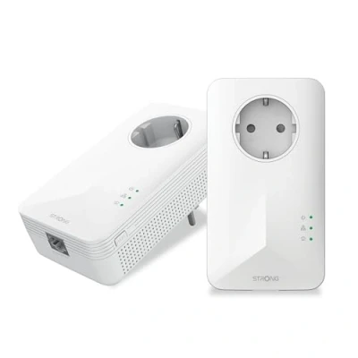 Bild av Strong PowerLine 1000 Kit, Mbit/s, IEEE 802.3, 802.3u, Gigabit Ethernet, 10,100,1000 HomePlug AV2, 128 bit AES