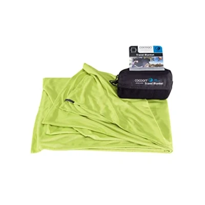 Bild av COCOON Coolmax resefilt kompakt filt för camping och vandring Passar i ryggsäck fäste till bagage nödvändigt resor snabbtorkande (vanlig 178 cm x 140 träd groda grön)