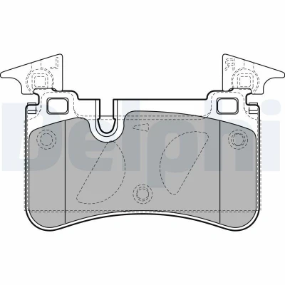 Bild av DELPHI LP2151 Jeu de plaquettes frein préparé pour indicateur d&#039;usure avec tôle anti bruit sans accessoires MERCEDES BENZ: Classe C Berline