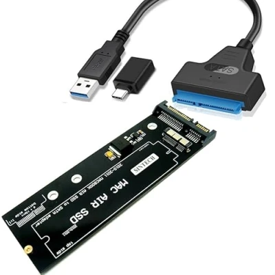 Bild av Sintech SATA adapterkort med USB kabel, kompatibel 18 stift SSD från 2010 2011 Macbook AIR A1369 A1370 A1377