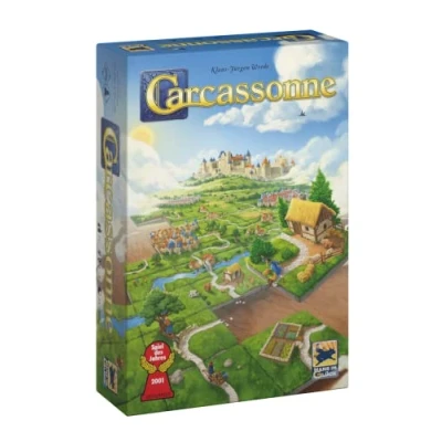 Bild av Hans im Glück, UNBOX Now, Carcassonne V3.0, grundspel, familjespel, år 2001, 2 5 spelare, från 7+ år, 35 minuters speltid, tyska
