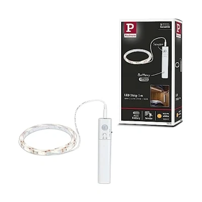 Bild av Paulmann 78899 LED Strip batteridriven inkl. rörelsedetektor 1m 2W 156lm/m 3000K Vit Plast