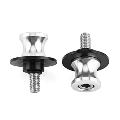 Bild av Aramox Svängarm motorcykel bakre stativ, 2 st 6/8/10 mm CNC stativ gaffel armspolar 8 silver