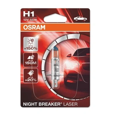 Bild av OSRAM 64150NL 01B Ampoule, projecteur longue portée H1 12V 55W 4050K Halogène HONDA: CIVIC 8 Hatchback, RENAULT: CLIO 3, VOLKSWAGEN: GOLF 3