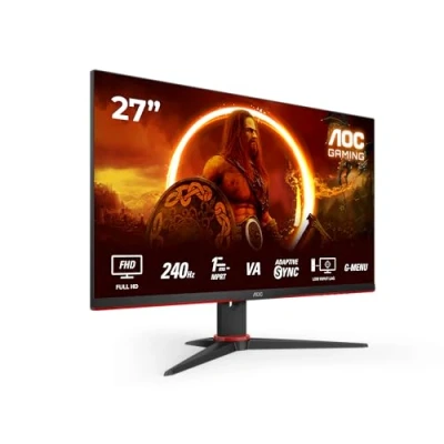 Bild av AOC Gaming 27G2ZNE 27 tums full HD skärm, 240 Hz, 1 ms MPRT, FreeSync Prem. (1920 x 1080, HDMI 1.4, DisplayPort 1.2) svart/röd