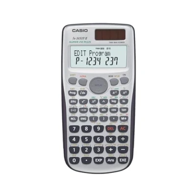 Bild av Casio FX 3650P II programmerbar kalkylator med 279 funktioner, 2 linjers display, batteri/solcell