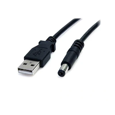 Bild av adaptare 40544 laddningskabel USB typ A hane till DC tunneluttag (5,5 x 2,1 mm 60 cm)
