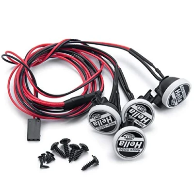Bild av AXspeed 4 st RC runda LED lampor med skydd för 1/10 TRX axial SCX10 Tamiya CC01 D90 TF2 bil